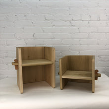 Load image into Gallery viewer, Child chair set- 1 large and one small, Montessori toddler chair, childrens table set