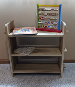 Children's book shelf, shelving, Montessori furniture, children's playroom furniture, classroom furniture